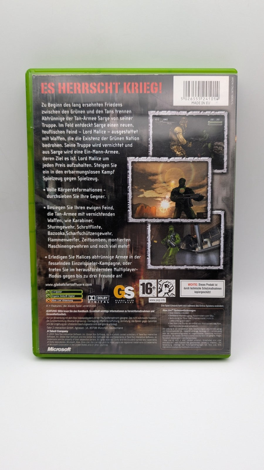 Army Men Sarge's War - Microsoft Xbox Classic