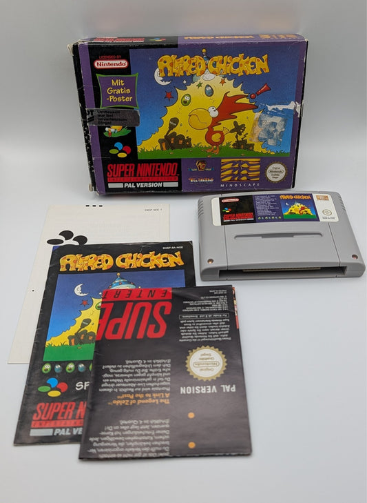 Alfred Chicken - OVP - Modul - Anleitung - Super Nintendo SNES