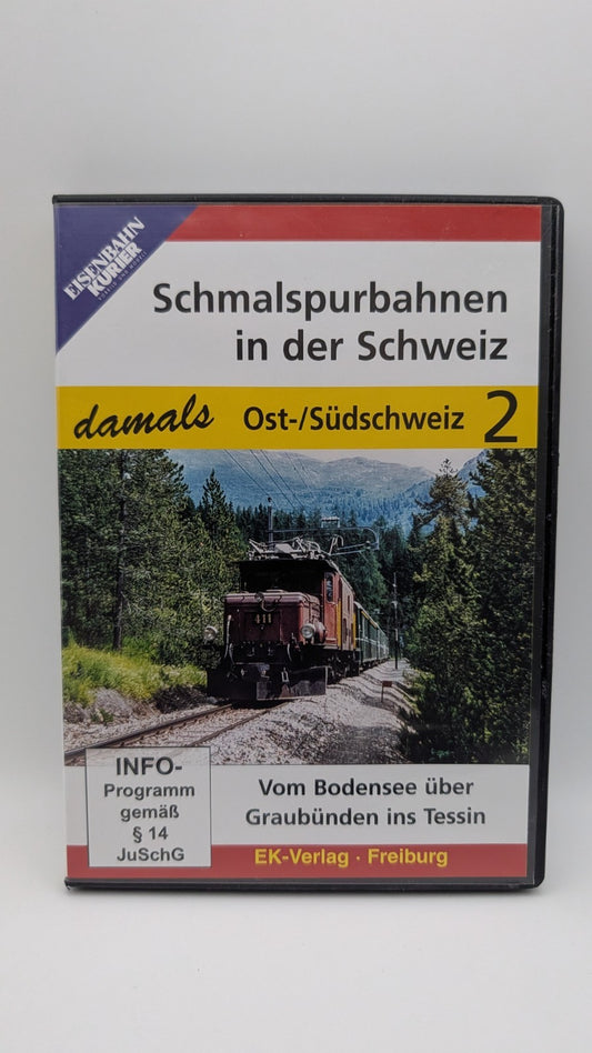 Eisenbahn Kurier - Schmalspurbahnen in der Schweiz damals Ost-/Südschweiz 2 DVD