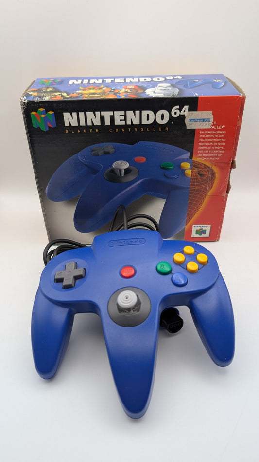 Original Controller - Nintendo 64 N64 - Blau - OVP