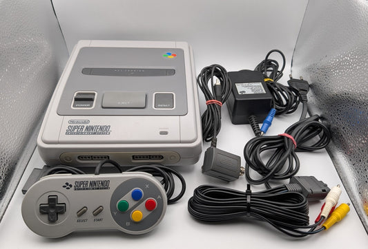 Super Nintendo SNES Konsole PAL - 1 x Controller original - Kabel