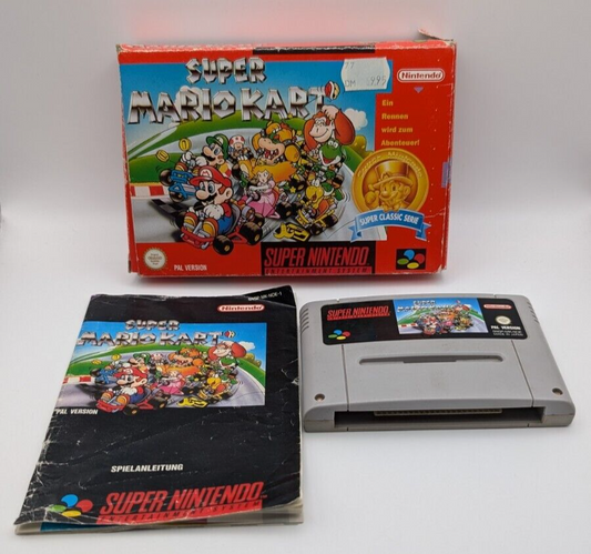 Super Mario Kart🔋- OVP - Modul - Anleitung - Super Nintendo SNES