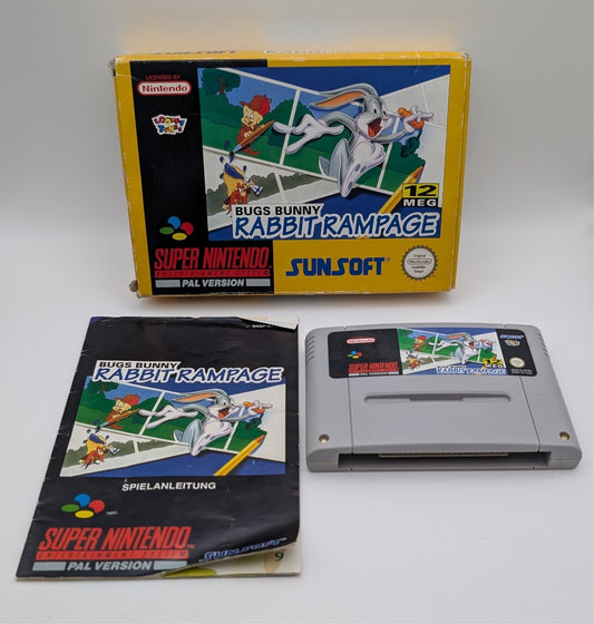 Bugs Bunny Rabbit Rampage - OVP - Anleitung - Modul - Super Nintendo SNES