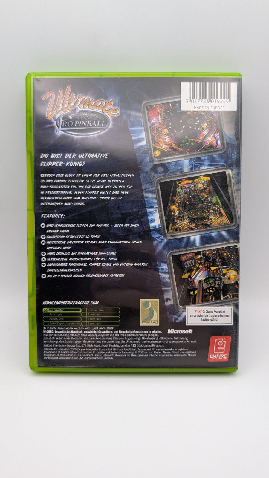 Ultimate Pro Pinball - Microsoft Xbox Classic