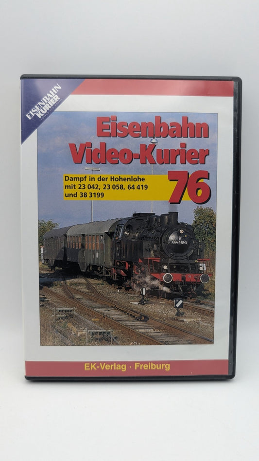 Eisenbahn Video Kurier 76 - Dampf in der Hohenlohe 23 043, 23 058, 64 419 - DVD