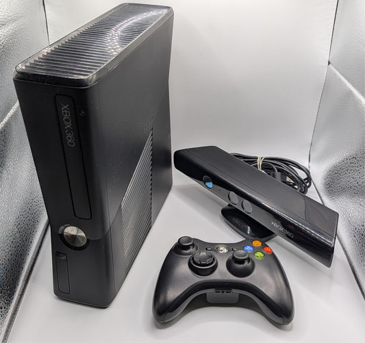 Xbox 360 S Konsole 4 GB Schwarz - Wireless Controller + Kinect