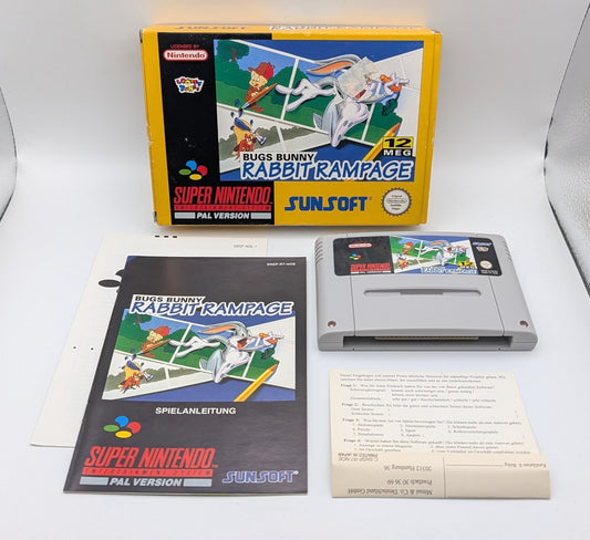 Bugs Bunny Rabbit Rampage - OVP - Modul - Anleitung - Super Nintendo SNES