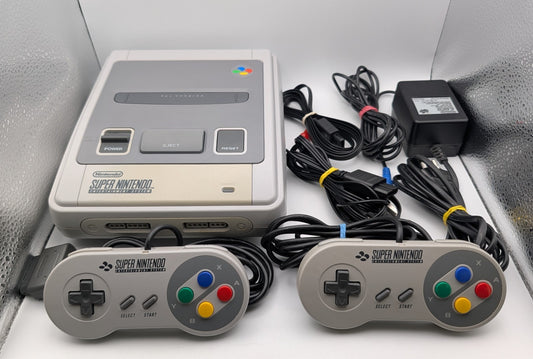 Super Nintendo SNES Konsole PAL - 2 x Controller - Kabel - HDMI Adapter