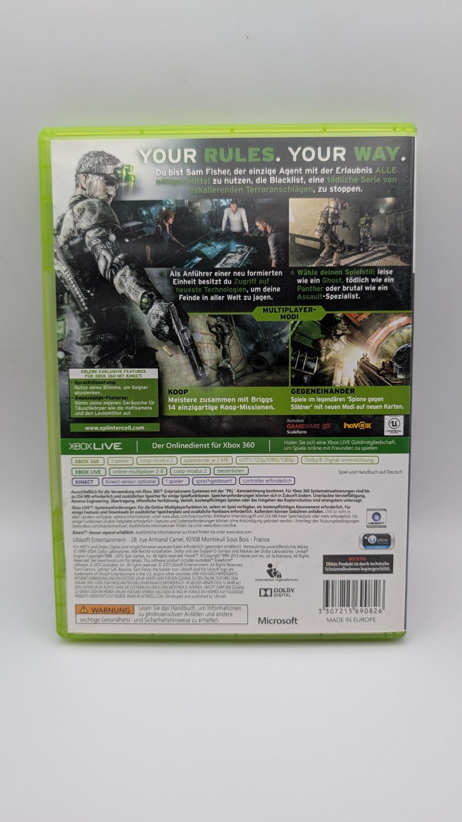 Tom Clancy's Splinter Cell Double Agent Blacklist Conviction - Xbox 360