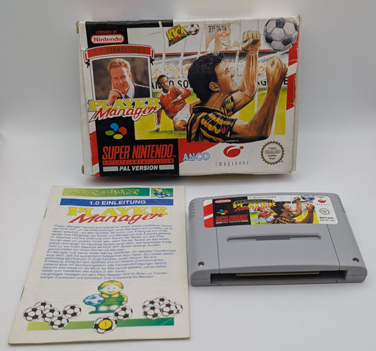 K.H. Rummenigge's Player Manager - OVP - Modul - Anleitung - Super Nintendo SNES
