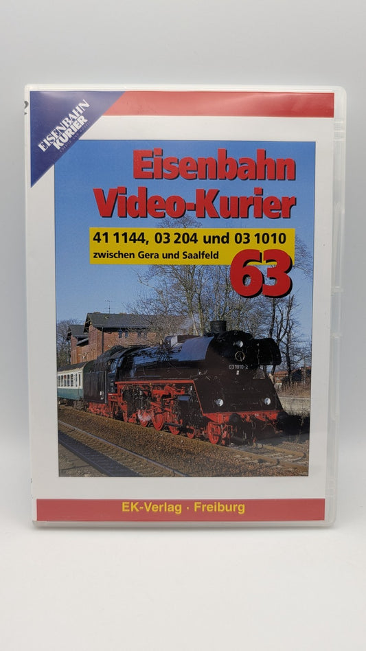 Eisenbahn Video Kurier 63 - 41 1144, 03 204 und 03 1010 Gera Saalfeld - DVD