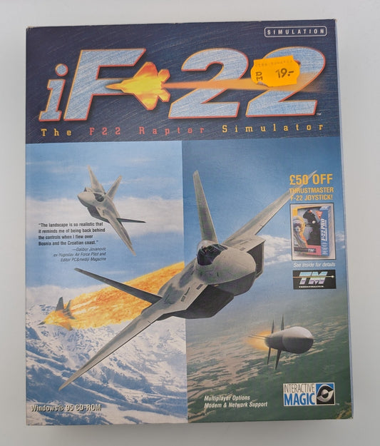 iF 22 the F22 Raptor Simulator - PC CD-ROM Big Box
