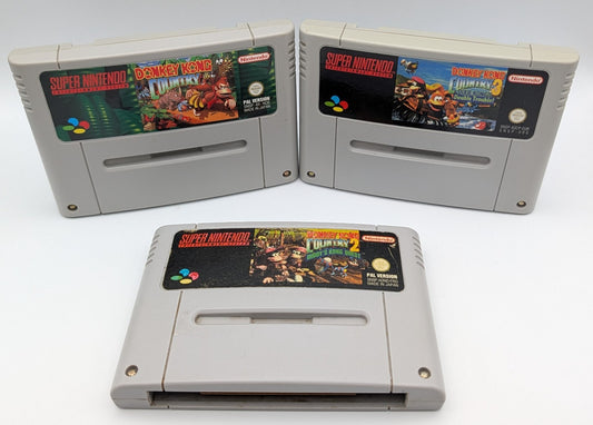 Donkey Kong Country 1 + 2 + 3 Trilogie - Modul - Super Nintendo SNES