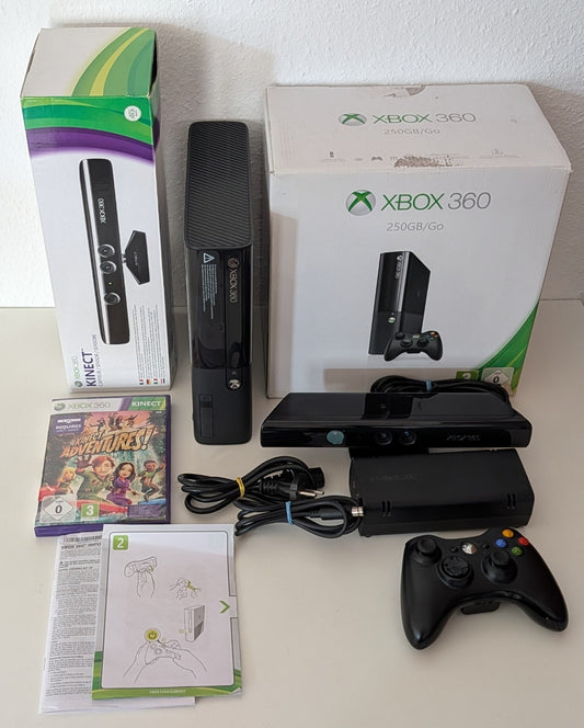 Xbox 360 E 250 GB Konsole OVP + Wireless Controller + Kinect + Kabel