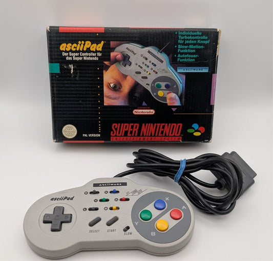Asciiware Asciipad - OVP - Super Nintendo SNES Controller Turbo Ascii