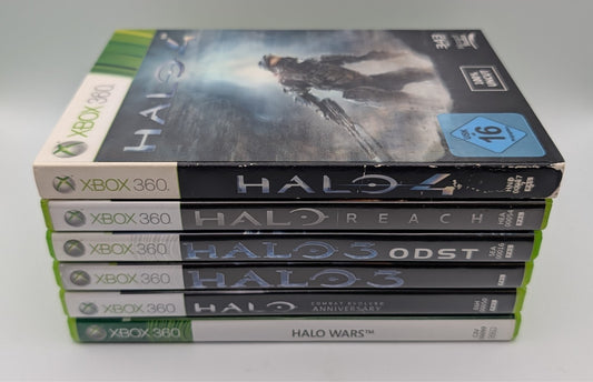 Halo Combat Evolved + 3 + ODST + 4 + Wars + Reach - Microsoft Xbox 360