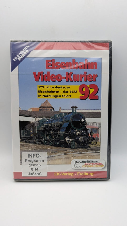 Eisenbahn Video Kurier 92 - 175 Jahre deutsche Eisenbahn - Nördlingen - DVD NEU