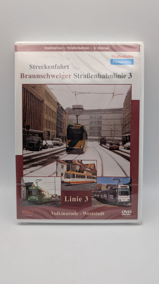 Streckenfahrt Braunschweiger Straßenbahnlinie 3 - Filmarchiv DVD