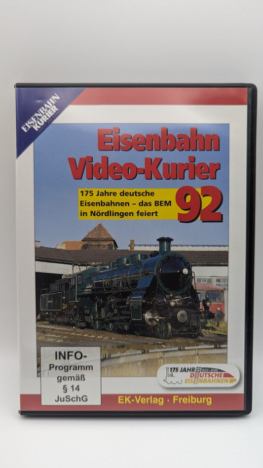 Eisenbahn Video Kurier 92 - 175 Jahre deutsche Eisenbahn - Nördlingen - DVD