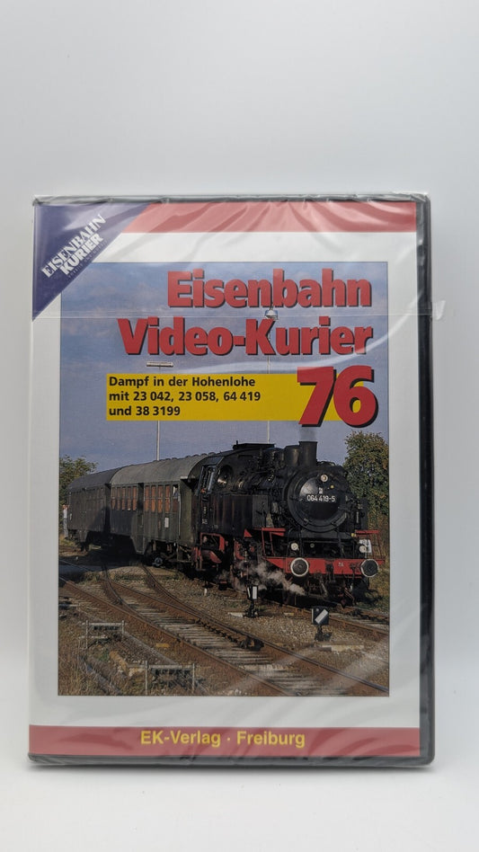 Eisenbahn Video Kurier 76 - Dampf in der Hohenlohe - DVD - NEU