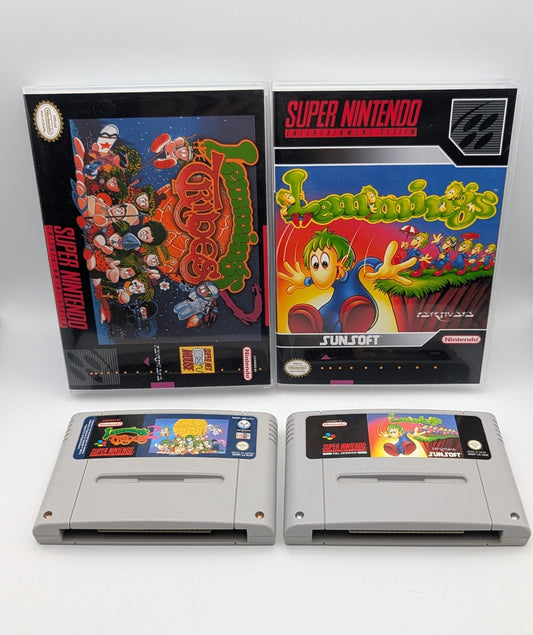 Lemmings + Lemmings 2 Tribes - Modul - Universal Gamecase - Super Nintendo SNES