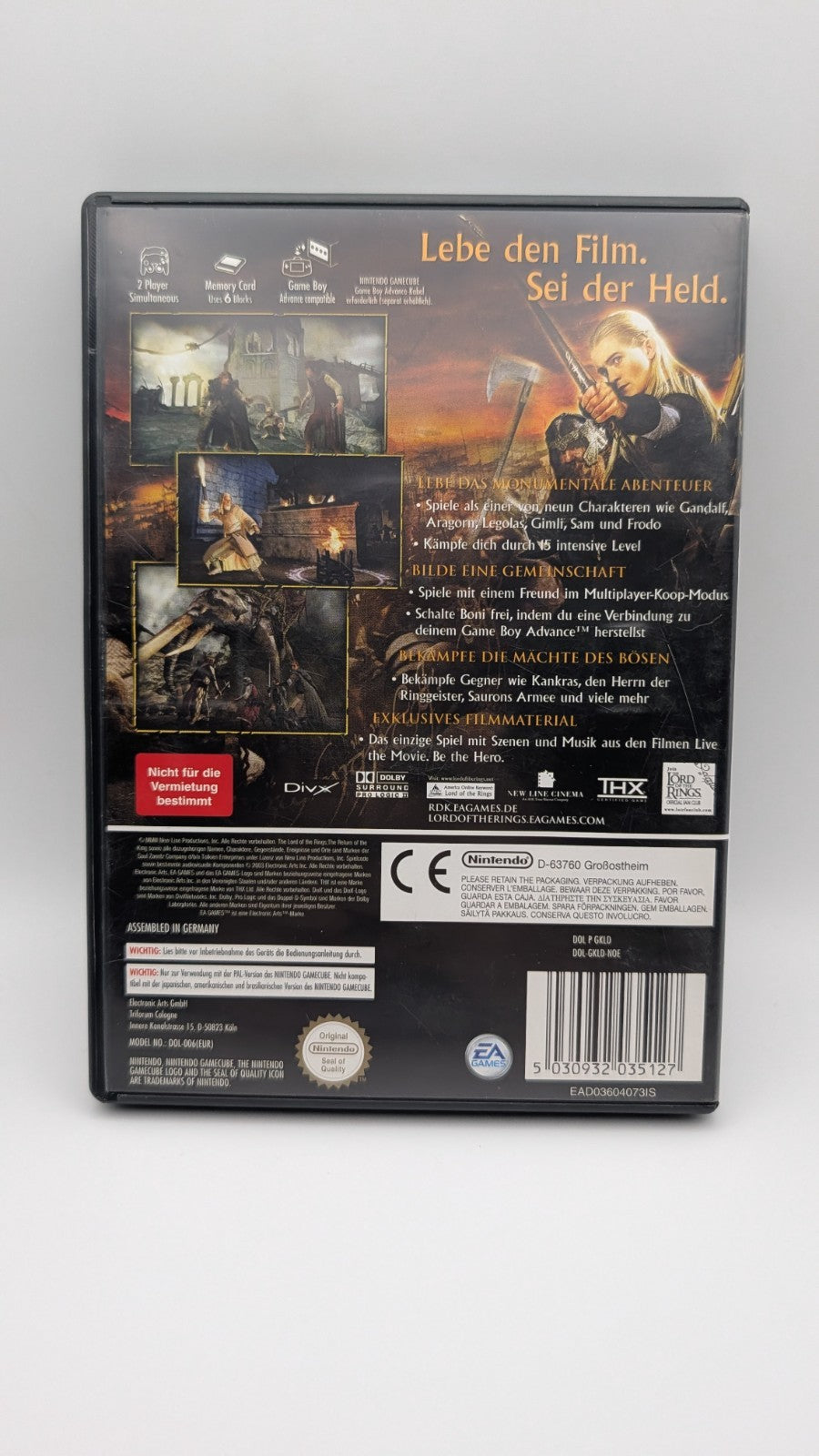 Der Herr der Ringe die Rückkehr des Königs - OVP - Anleitung - Nintendo GameCube