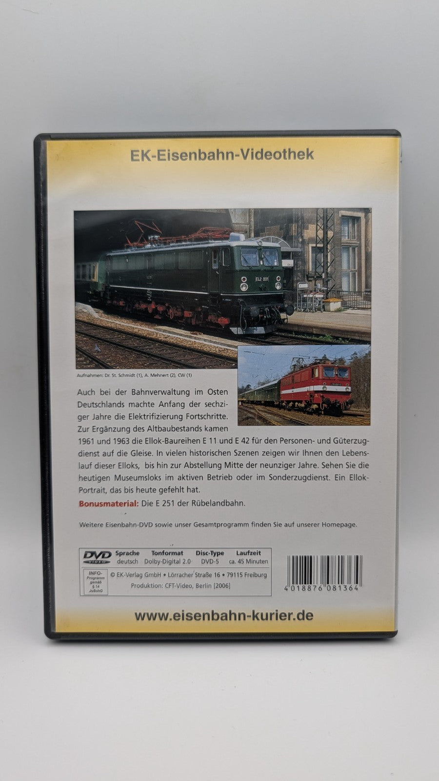 Eisenbahn Kurier - Neubau-Elloks der DR - Baureihe E 11 und E 42 - DVD