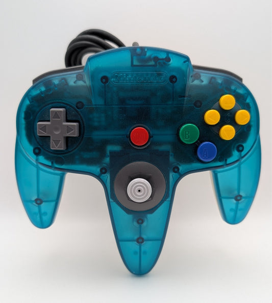 Nintendo 64 N64 - Original Controller - Blau Weiß Clear Blue Transparent