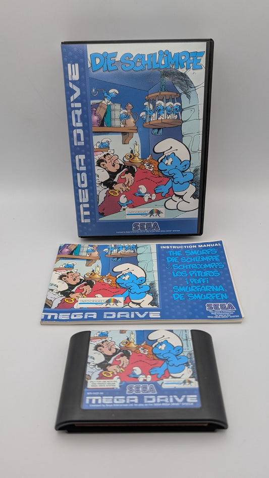 Die Schlümpfe - OVP - Modul - Anleitung - Sega Mega Drive