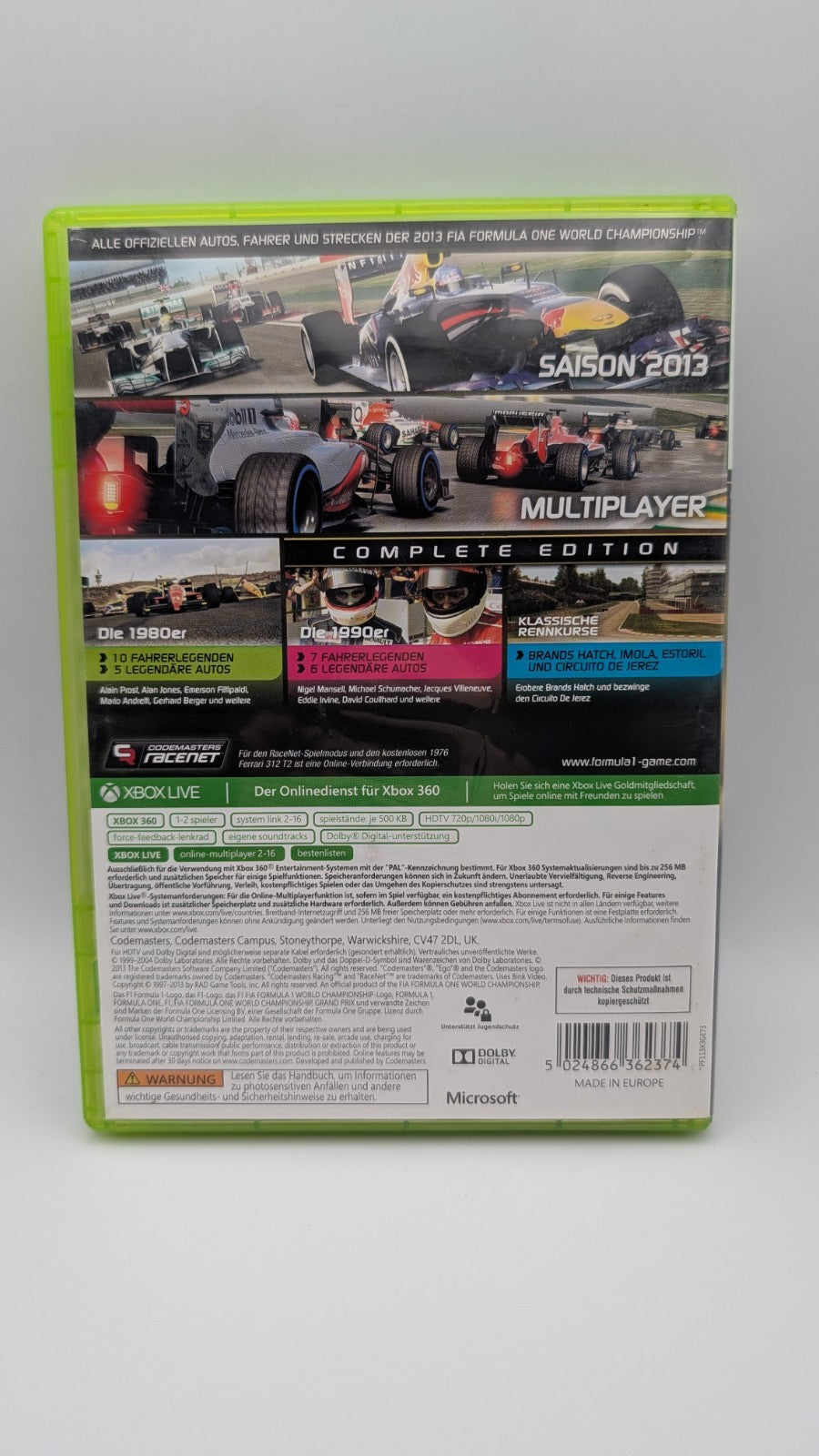 Formula 1 F1 2013 Complete Edition - Microsoft Xbox 360